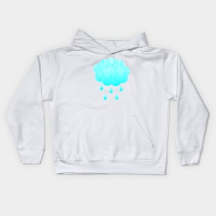 Cloud and raindrops Kids Hoodie